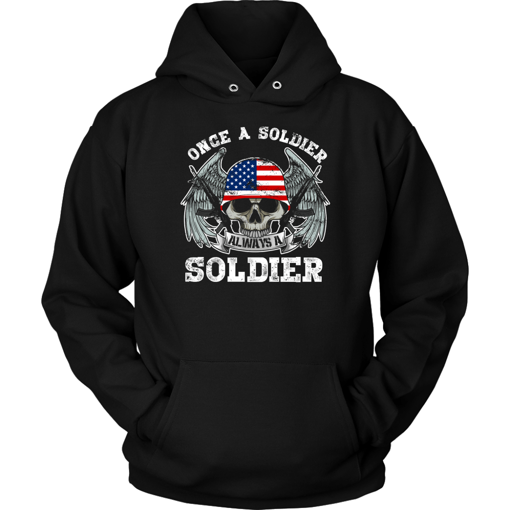 Once A Soldier Always A Soldier Skull Face USA Flag Bandala