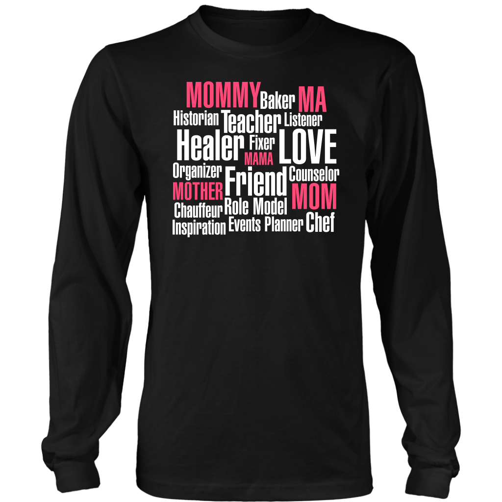 Limited Edition - Mommy Baker Ma Historian Teacher Listener Healer Fixer Mama Love Organizer Mother Friend Counselor Chauffeur Role Model Mom Inspiration Events Planner Chef