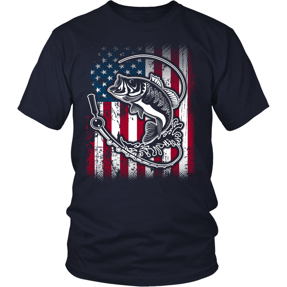 Fishing And American Flag